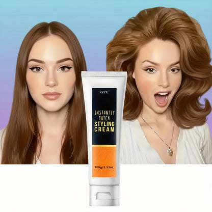 Hair Thickening Styling Cream Instantly Volumizes Texturizes Adds Body - Lightweight Formula for All Hair Types Volume Boost Styling Product for Men Women 100g