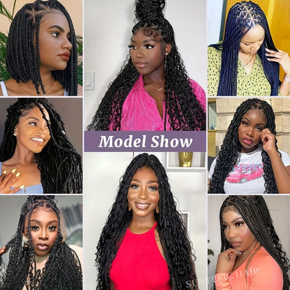Crochet Wig Cap DIY Braiding Set — Double Full Lace, Baby Hair, Premade Lace Front, Nylon Hair Net & Hook Tool for Making Braided Wigs, 82–121 Sections