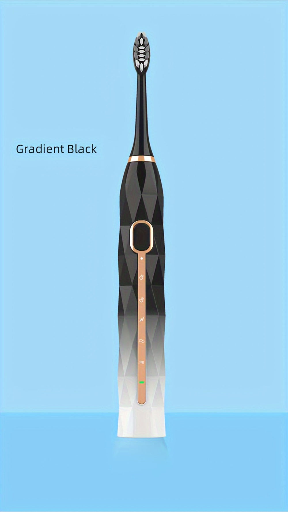 Sonic Electric Toothbrush IPX8 Waterproof with 8 Replacement Brush Heads, USB Rechargeable 500mAh, Metal Shaft, Travel Case & Toothbrush Holder, for Adults Men & Women, 5 Color Options
