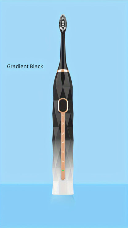 Sonic Electric Toothbrush IPX8 Waterproof with 8 Replacement Brush Heads, USB Rechargeable 500mAh, Metal Shaft, Travel Case & Toothbrush Holder, for Adults Men & Women, 5 Color Options