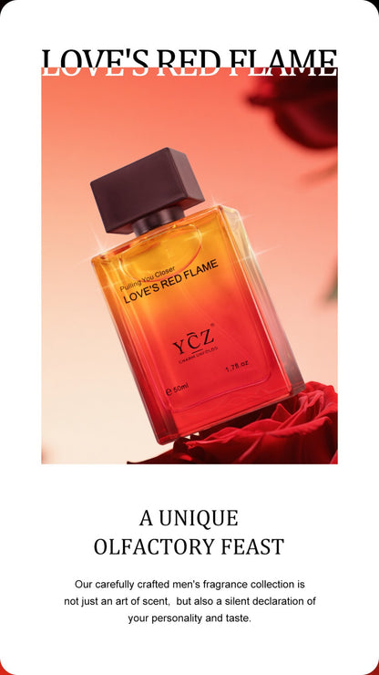 Cologne for Men — YCZ Love's Red Eau de Parfum 1.7 Fl Oz, Long-Lasting Scarlet Aromatic Scent, Masculine Fragrance Spray, Perfect for Date Night & Everyday Wear