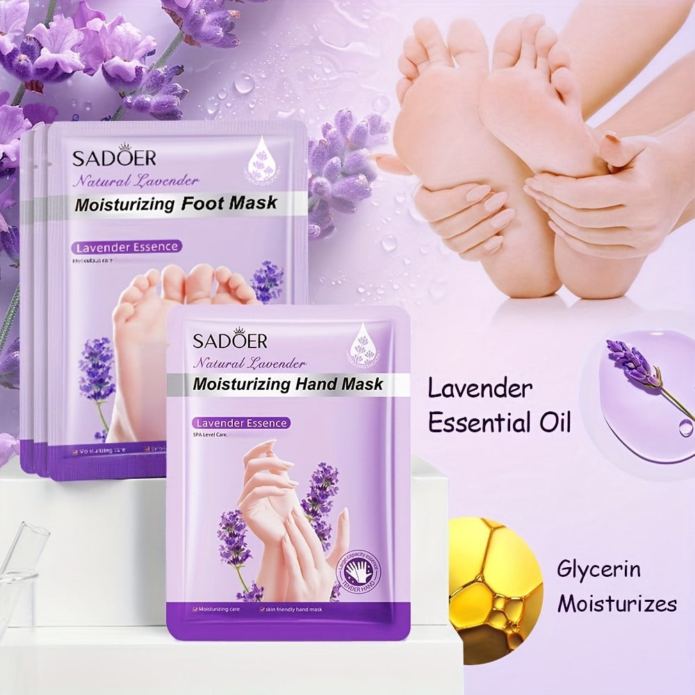 12pcs Of Lavender Hand And Foot Masks, Moisturizing And Non-greasy, Rich In Moisturizing Essence, An Ideal Choice for Winter Hand And Foot Care to Keep Hands And Feet Moist. An Ideal New Year Gift for Friends And Mothers