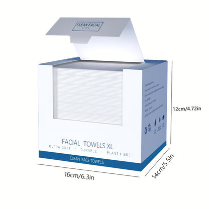 Disposable Facial Cleansing Tissues – Extra Large Thickened Soft Cotton Wipes for All Skin Types, Gentle Face Wash & Makeup Removal, 26×30cm, 40/120/240 Pcs