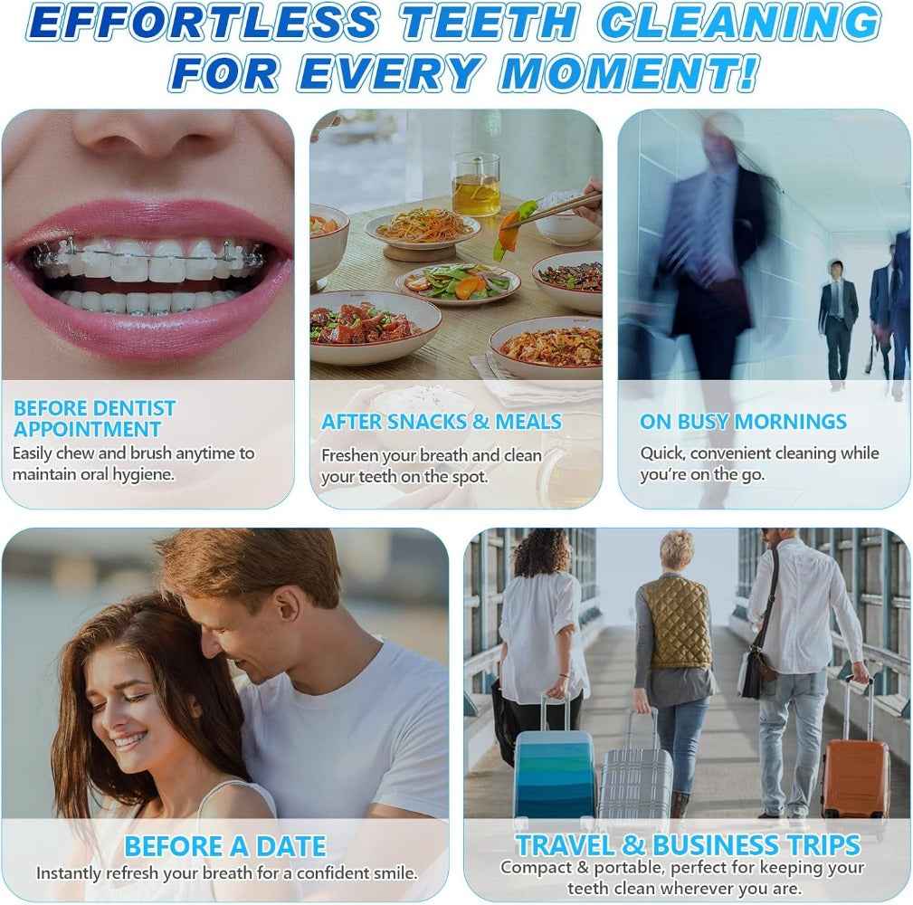 60PCS*2, Large Capacity, Teeth Refreshing Mouthwash Tablets, Gentle Care Oral, Minty Fresh, On The Go.Clean Breath Anywhere, Hygiene Fresh Clean Portable Teeth Cleaning Mouthwash Tablets, Toothpaste Tablets, Good Gifts.
