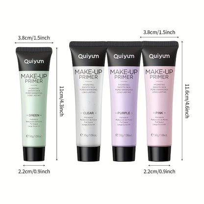 Makeup Primer Set 2 Pcs - Pore Minimizing Oil Control Smoothing Base for Flawless Long-Lasting Foundation, Lightweight Formula for All Skin Types