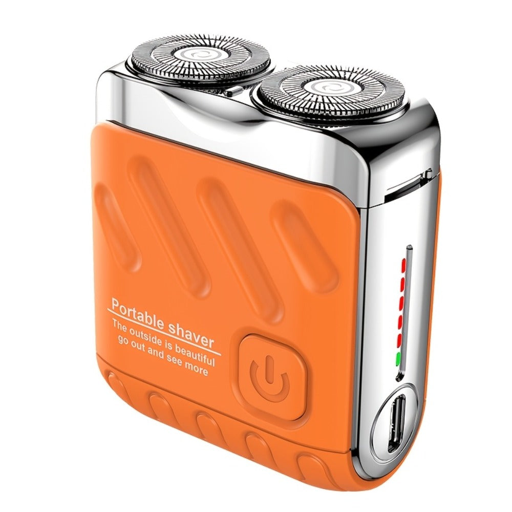 New Mini Version Electric Portable Dual Blade Floating Men'S Electric Shaver, Available In Three Colors, Clean Shaving, USB Charging, Preferred Gift Giving Option