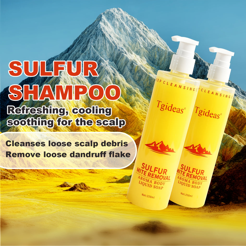Buy 1 Get 1 Free! "Tgideas Sulfur Soap Scented Shampoo & Body Wash 2-in-1 Cleansing Liquid, Gentle Cleansing and Care Product, Household Shampoo and Body Wash, Sulfur Soap Fragrance Cleansing and Care Product, Daily Use Cleansing Milk for Shampooing