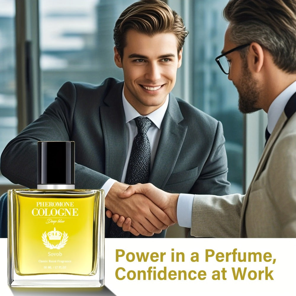 Men's Pheromone Cologne 50ml – Natural Long Lasting Fresh Aromatic Scent, Confidence Boosting Fragrance Spray for Men, Attract & Charm, Ideal for Dating, Daily Wear & Special Occasions