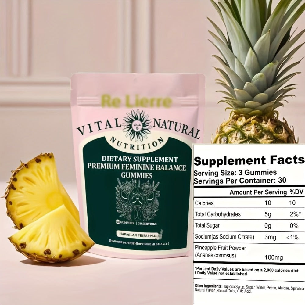 Premium Women's Health Gummies, Caring for Women And Partners, Making Them The Preferred Gift for Women, Hawaiian Pineapple, with Vitamin C Probiotic Gunmies for Women's Health