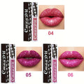3pcs Skull Shimmering Lip Gloss Long-Lasting Easy to Remove Makeup, Liquid Lipstick Suitable for Music Festivals, Perfect Valentine's Day Gift, Ideal Gift for Women