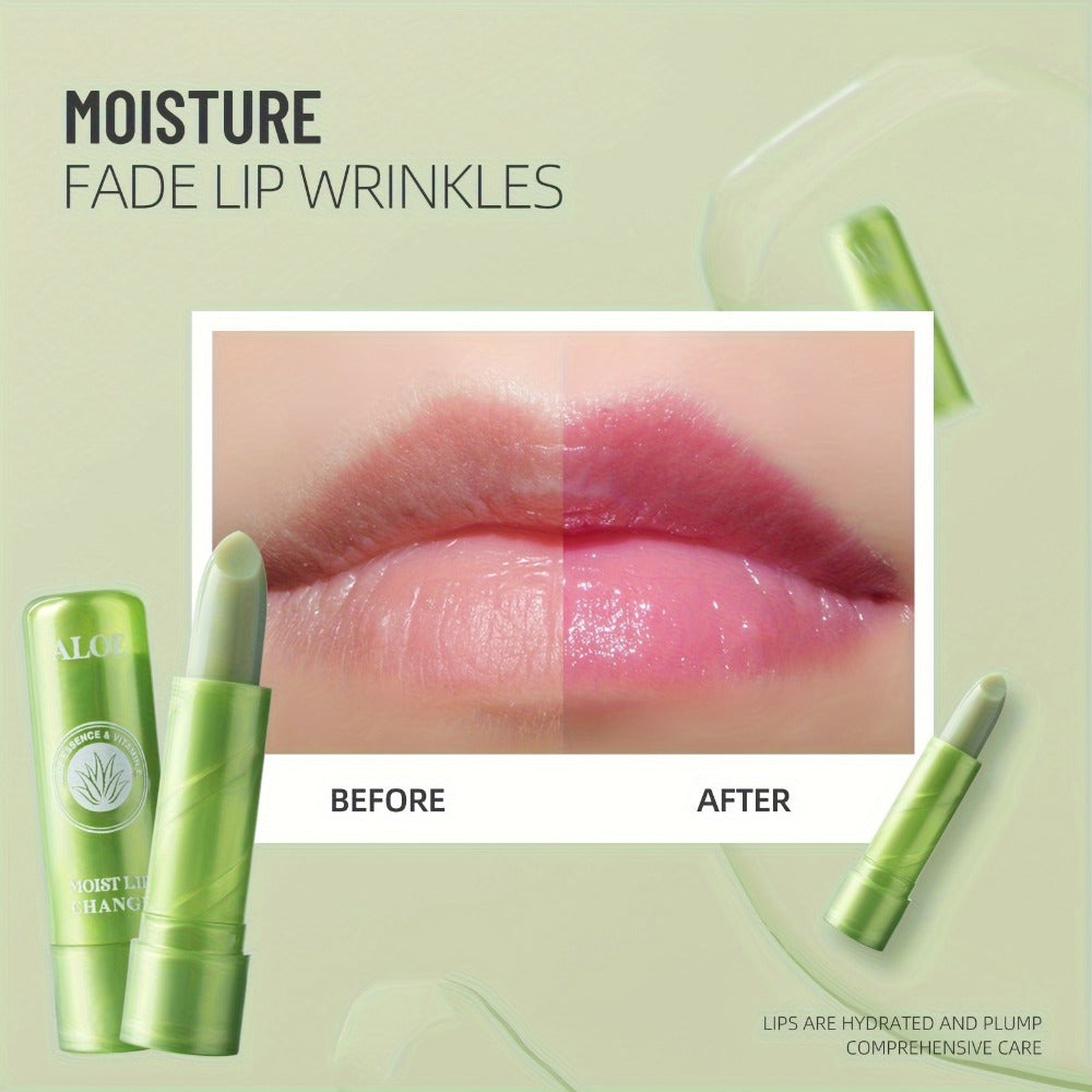 Lip Balm Set 12-Pack Natural Aloe Vera Moisturizing Hydrating Waterproof Anti-Chap Color Changing Tinted Lip Care for Dry Cracked Lips
