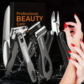 Set of Nail Clippers, Designed for Seniors with Thick Toenails, Featuring Clippers for Thick Nails, a Wide Jaw Straight Nail Clipper, a Heavy-Duty Ingrown Toenail Clipper, an Angled Nail Clipper, And a Nail File, Suitable for Both Men And Women