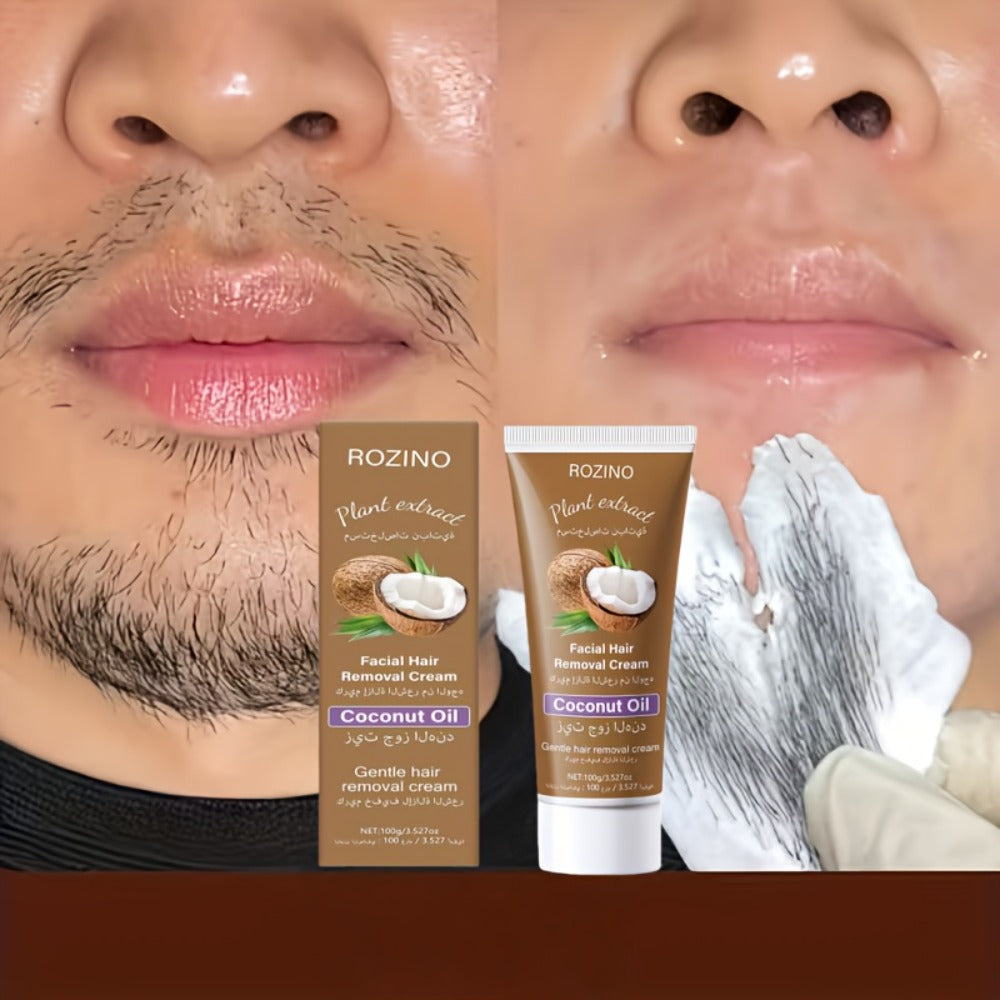 Use Once For, 3-Month Effectiveness, 100g Coconut Hair Removal Cream, Instant Hair Removal, Non Irritating To The Light Beige, Smooth And Residue Free Semi Permanent, Used For Hair Removal On The Face, Lips, Armpits, Legs Arms And Private Areas