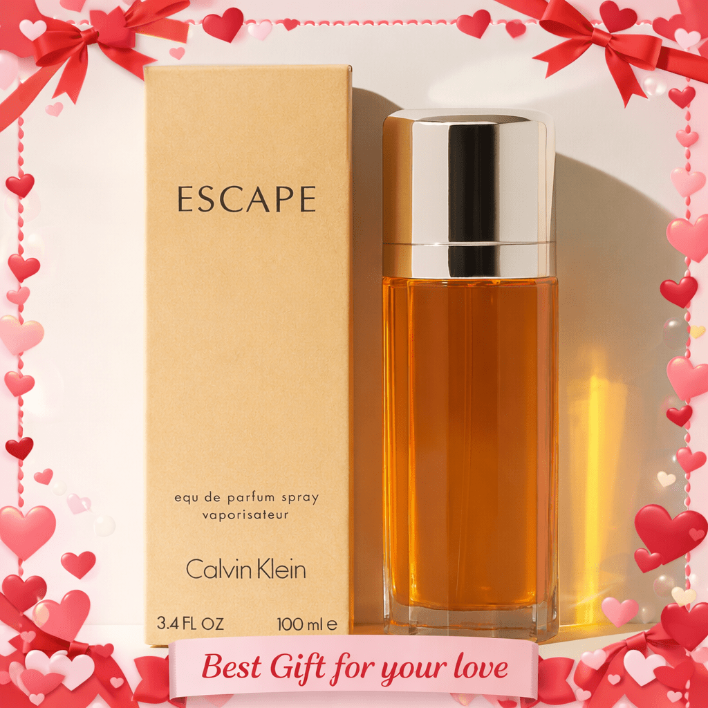 Calvin Klein Escape for Women Eau de Parfum 3.4oz (100ml) – Fresh Floral Fruity Perfume with Apple, Rose & Warm Woods | Long-Lasting Feminine Fragrance