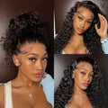 SISIFIRE 13 X 4 Inch Lace Front Wigs for Women Loose Curly Wave Hairline Synthetic Lace Wigs Pre-Plucked Wig Heat Resistant Fiber Glueless Lace Front Wigs for Daily Party Use 24-26 Inches