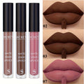 3 Colors Set Matte Lip Glaze, - Long Lasting Waterproof Lip Gloss, Non-Stick Velvet Lip Mud, Rich Brown Color, High, Smooth Non-Greasy Finish, Cute Bear Packaging, Ideal for Festival, Party, Daily Makeup, Lip Gloss&Lip Stick