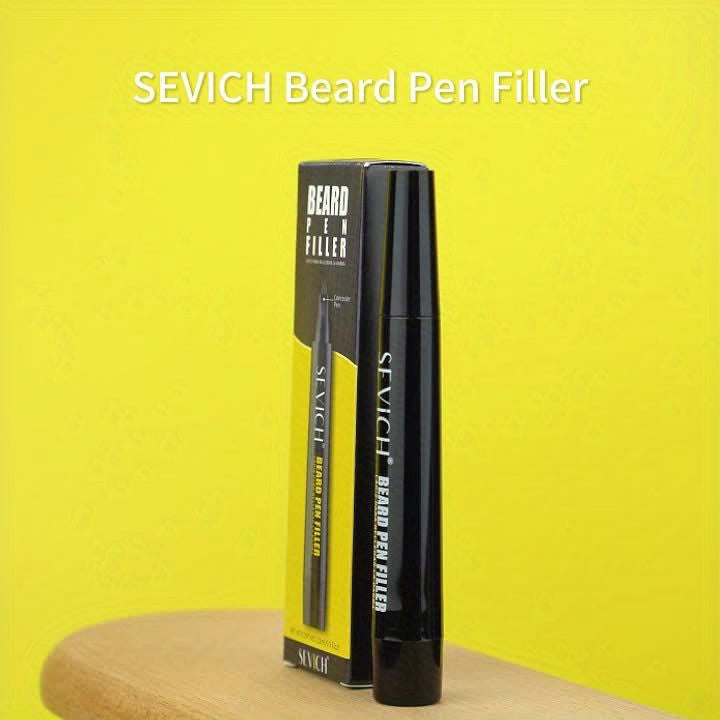 Men Beard Pen Kit, Beard Pencil Filler With Hair Brush Long Lasting Waterproof Beard Pen Father and Boyfriend'S gift Halloween dress-up