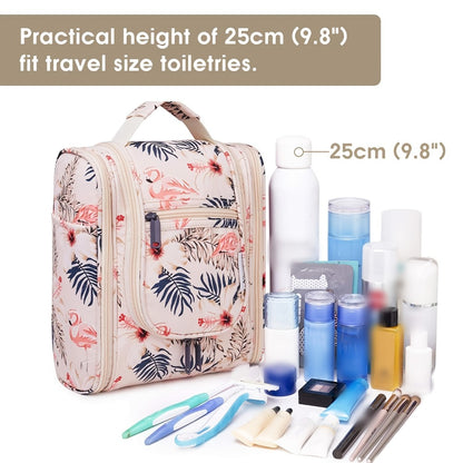 Hanging Toiletry Bag for Women Travel Makeup Bag Multi-Compartment Cosmetic Organizer with Hook Large Capacity Waterproof Toiletry Pouch for Travel Cruise Gym