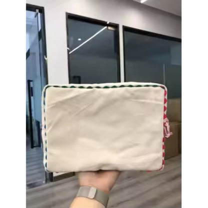 Makeup Bag Large Capacity Lace Cosmetic Organizer Toiletry Bag for Women Portable Travel Beauty Pouch Elegant Floral Design Vanity Case Beige
