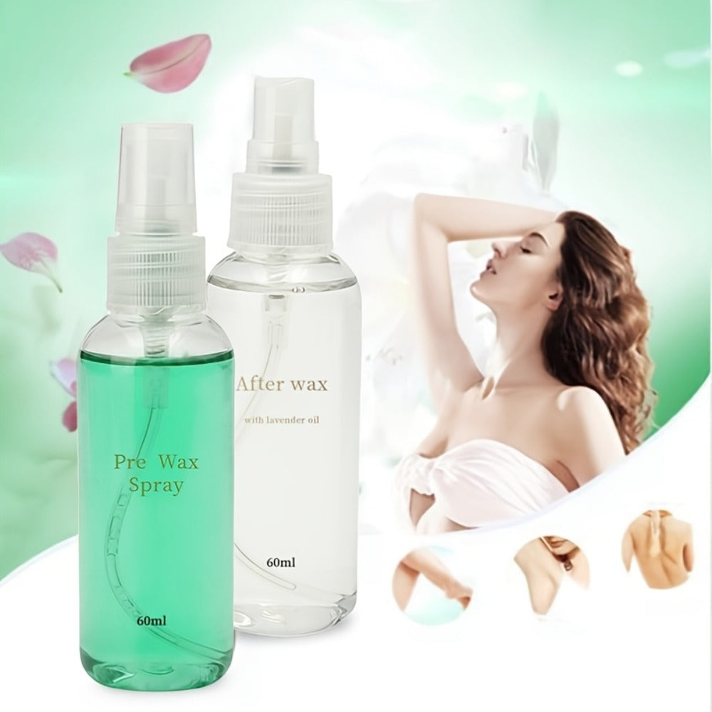 Moisturizing Body Hair Removal Spray for Smooth and Clean Skin - Pre and Post Wax for Legs, Underarms, and Face
