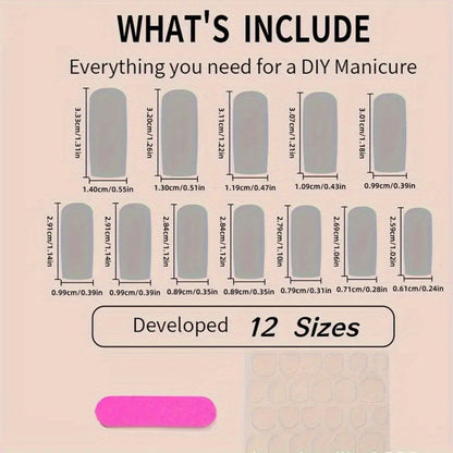 Press On Nails 120 Pieces 5 Packs - Medium Almond Fake Nails Gradient Holographic | Mixed Color Orange Tones Full Cover False Nails Kit with Jelly Glue & Nail File for Women Girls