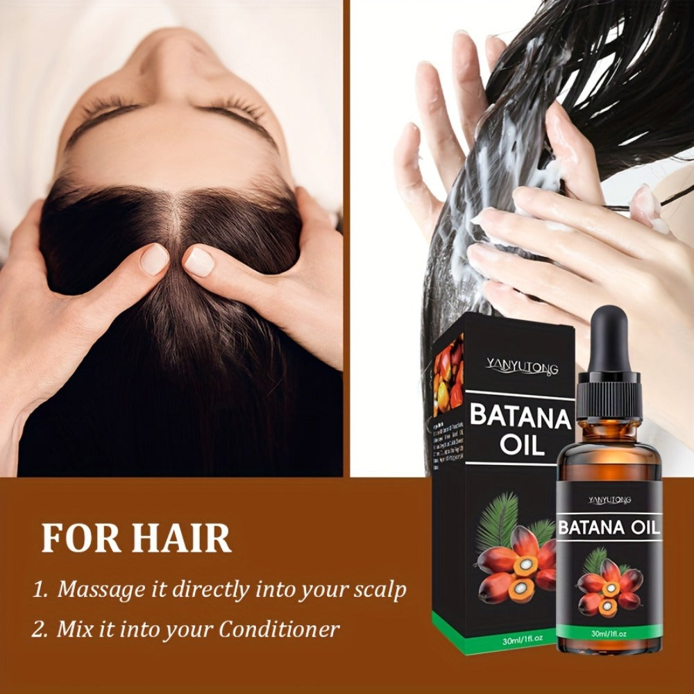 Batana Oil Hair Treatment 30ml - Plant Extract Leave-In Hair & Scalp Essence, Deep Moisturizing, Lasting Fragrance, All Hair Types, 1pc or 4pcs