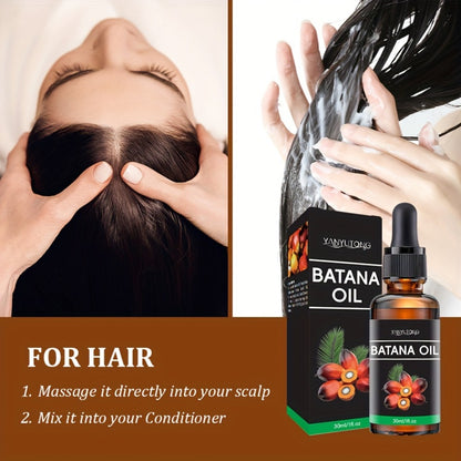 Batana Oil Hair Treatment 30ml - Plant Extract Leave-In Hair & Scalp Essence, Deep Moisturizing, Lasting Fragrance, All Hair Types, 1pc or 4pcs