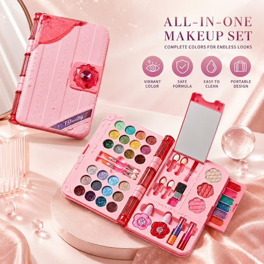 [Birthday Gift, Halloween] Make-up Set, Birthday Gift, Washable Make-up, Comes with A Mirror, Halloween Princess Make-up Case