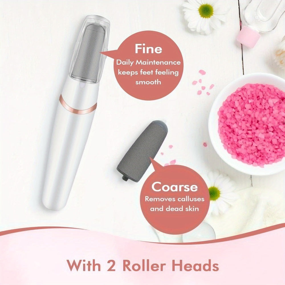 [Foot Remover] Electric Foot File | Different Foot Grinding Heads, Two Speed Settings | Automatic Lighting | for Foot Removal | IPX4 | 1Set 2Heads