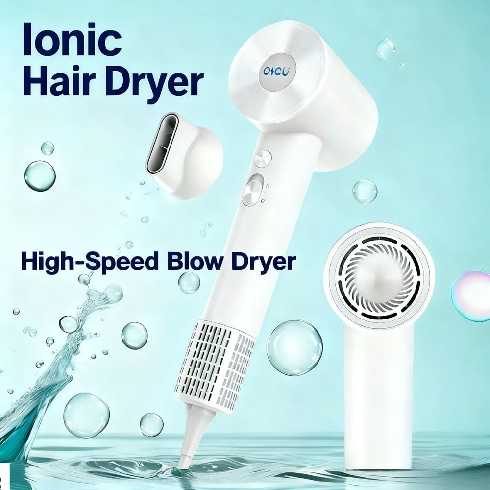 Ionic Hair Dryer, High-Speed Blow Dryer - 110, 000 RPM Brushless Motor, 500 Million Negative Ions, Ultra-Light & Small, Smart Temp Control, Quiet Hairdryer for Women, Ideal for Travel, Home
