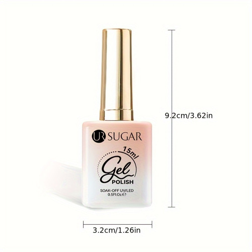 Gel Nail Polish Reflective Glitter - UR SUGAR 15ml Fluorescent Neon Shimmer Soak Off UV LED Semi Permanent Nail Art Varnish Manicure