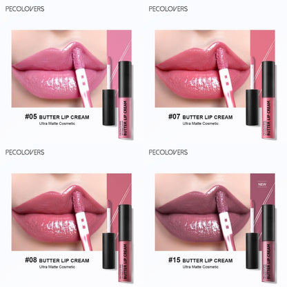 Lip Gloss Set 9pcs Moisturizing Lip Glaze Long Lasting Non-Greasy Liquid Lipstick with Mirror - Berry Pink Red Glossy Lip Color Gift for Women