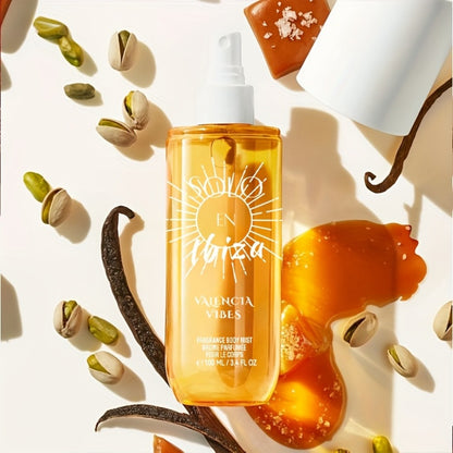 Body Hair Fragrance Mist Gift Set 2-Piece SOLO EN IBIZA Perfume Mist Body Cream Long Lasting Vanilla Fruit Scent 3.4 fl oz Unisex for Men Women 4 Scent Varieties