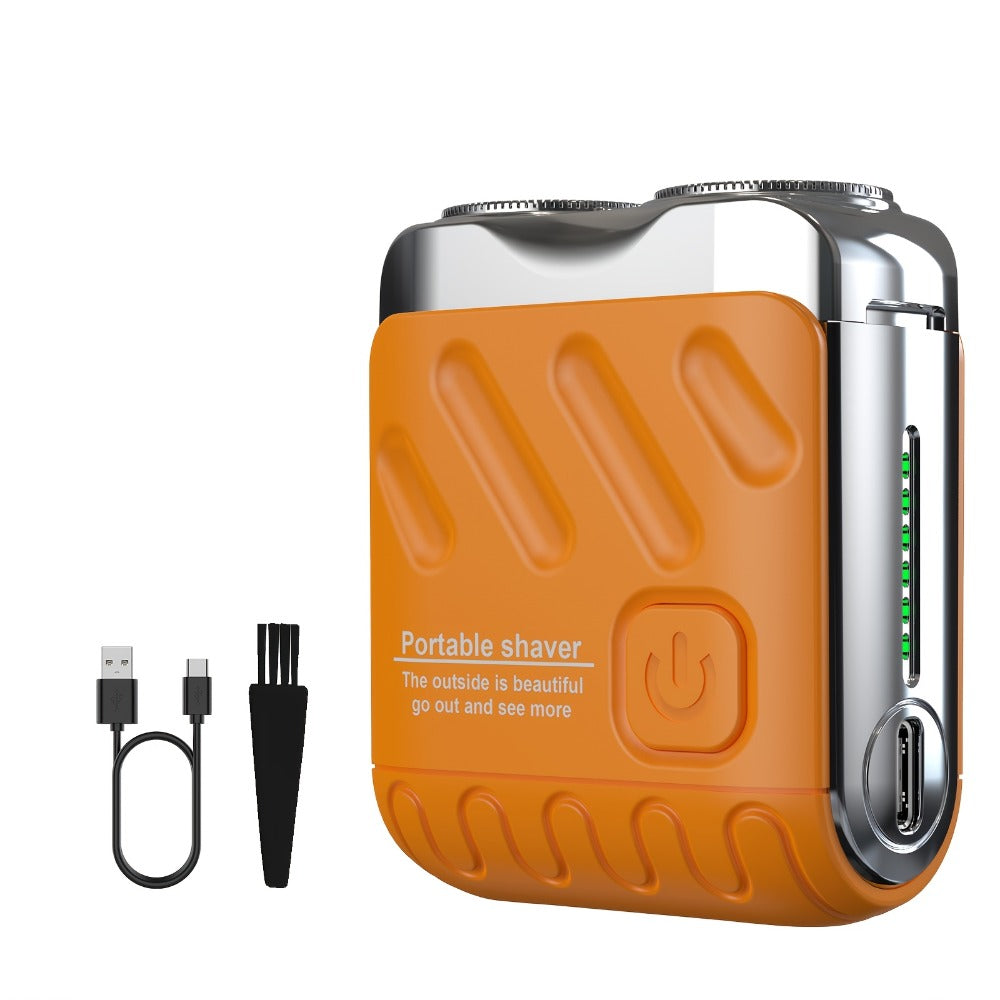New Mini Version Electric Portable Dual Blade Floating Men'S Electric Shaver, Available In Three Colors, Clean Shaving, USB Charging, Preferred Gift Giving Option