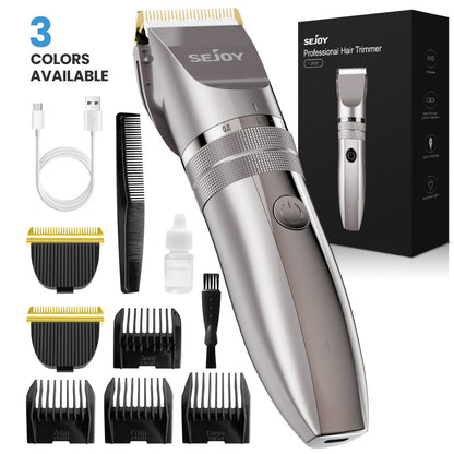 Electric Beard Trimmer for Men Cordless USB Rechargeable Precision Dial 5-Level Adjustable Mustache Trimmer Grooming Tool Men's Gift Facial Hair Trimmer