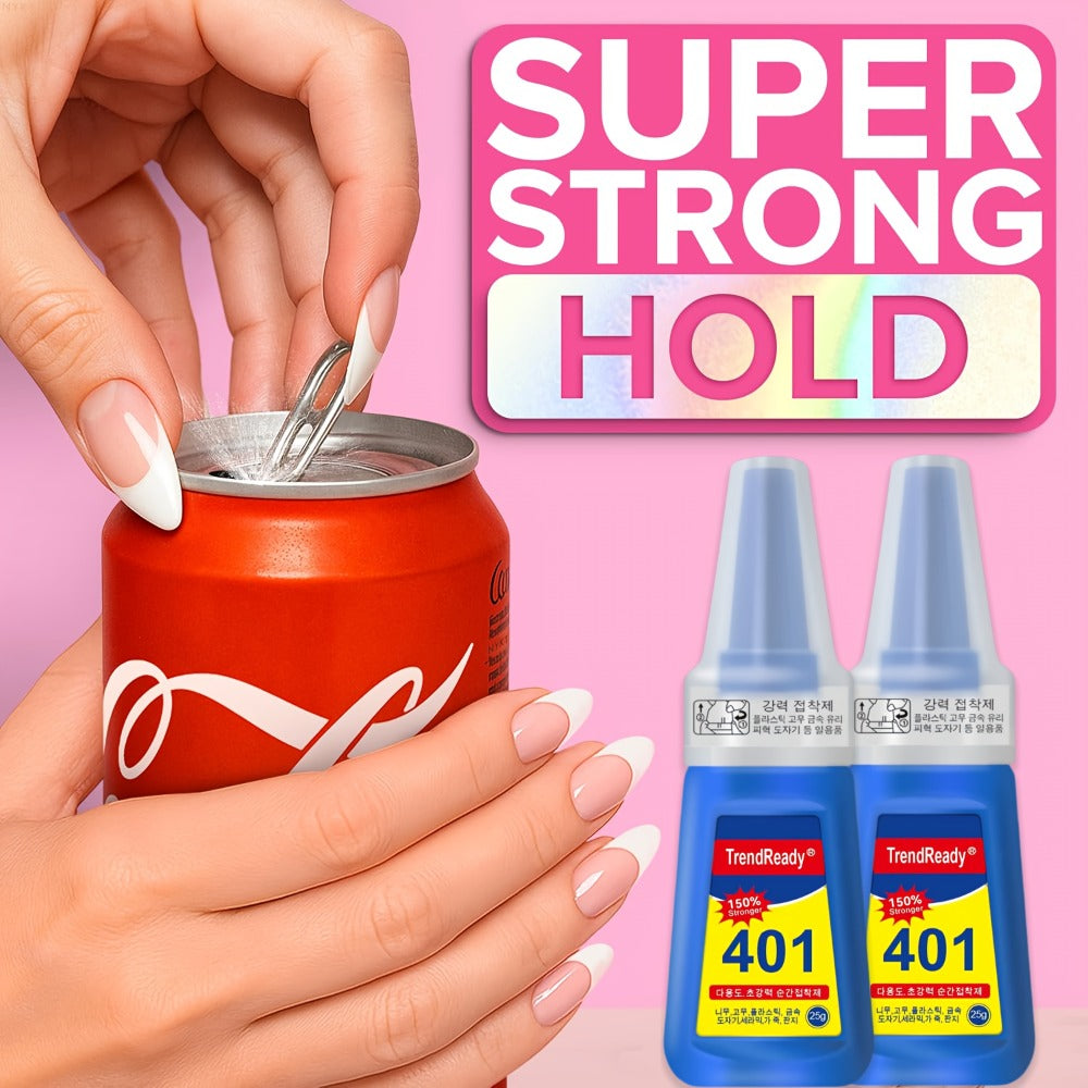 TrendReady 25g Nail Glue - Extreme Hold For Fake Nails & Tips, 30+ Days Wear, Smudge Proof, Salon Quality Kit