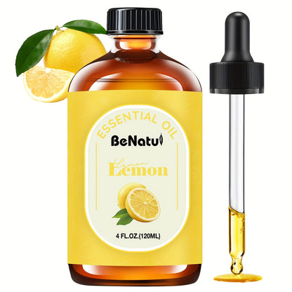 Essential Oil Set 4.06 oz — Frankincense, Lemon, Lemongrass & Rosemary Pure Essential Oils for Massage, Bath, Hair, Skin & Nail Care, Aromatherapy Gift for Women, Mother’s Day Gift