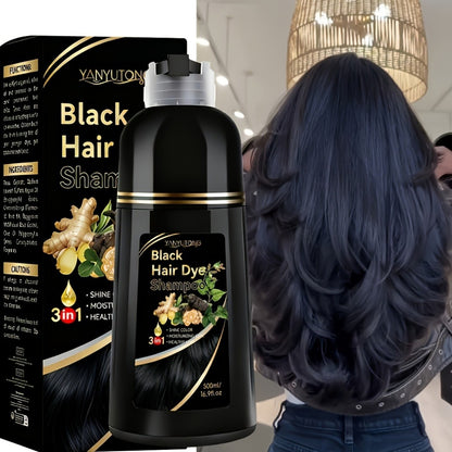 Hair Dye Shampoo 3-in-1 Herbal Ammonia-Free Quick Color in 15 Minutes - Long Lasting 30 Days Semi Permanent Hair Color Moisturizing Cleansing Black Brown Red Chestnut Multi Color
