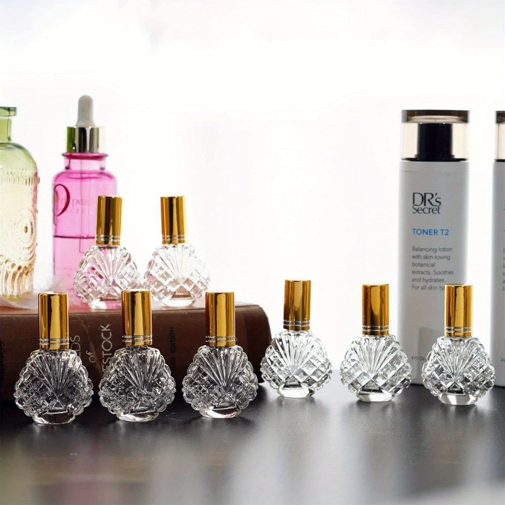 20pcs 0.51oz Glass Perfume Bottles, Empty Atomizer Refillable Glass Spray Bottle with 5 Funnels, 5 Pipettes Dispensers, Portable Fragrance Bottle for Travel