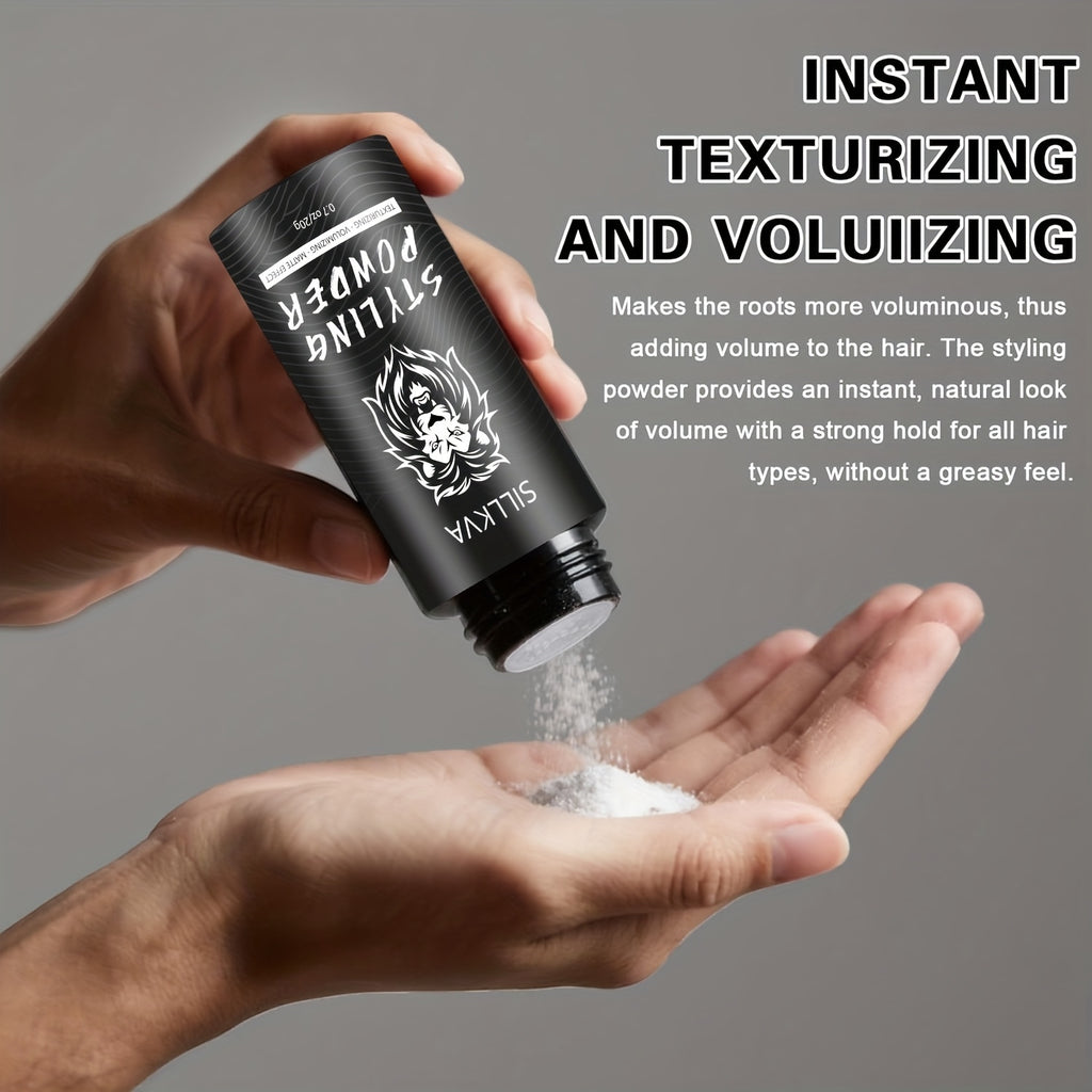 SILLKVA Volumizing Powder - Lightweight & Oil-Control, Long-Lasting Volume, Natural Flexible Hold, -Free Non-Buildup Formula, Matte Finish, Unisex 0.71oz, Texture Powder