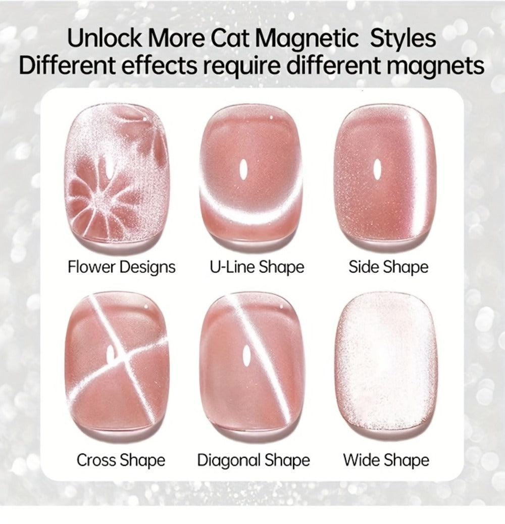 1 UR SUGAR Magnetic Gel Nail Polish - Quick-Dry Soak Off Cat Eye Magnetic Formula Suitable for /LED, Magnetic Stick Compatible Gel Polish - Professional & for Nail Art, Fall Winter Plum & Bordeaux Hues