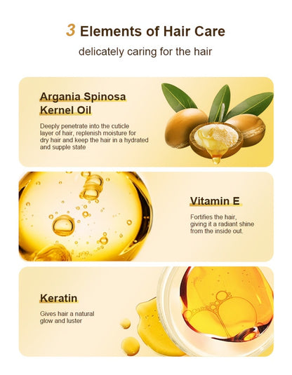 Argan Oil Hair Serum Extra Strength Deep Moisturizing Treatment — Repairs Dry, Frizzy, Damaged & Coarse Hair, Vitamin E Enriched, Paraben-Free & Sulfate-Free Formula, Lightweight Shine Serum, 1 Pc