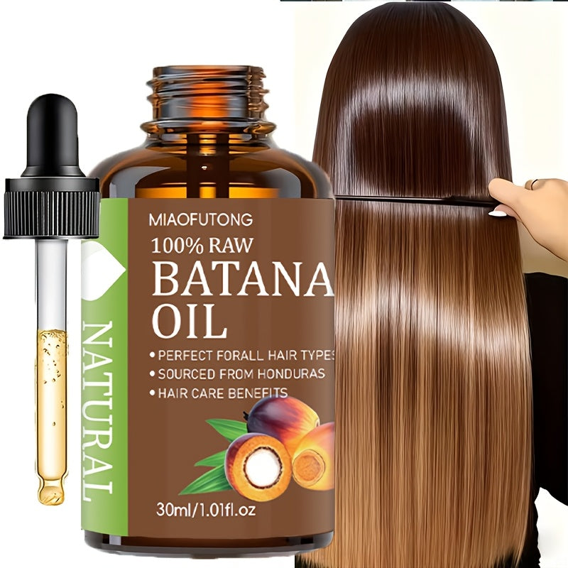 Batana Oil 1.01oz — Pure Cold-Pressed Honduras Batana Oil for Hair Growth, Strengthening & Deep Moisturizing | Nourishes All Hair Types for Stronger, Shinier & Healthier Hair