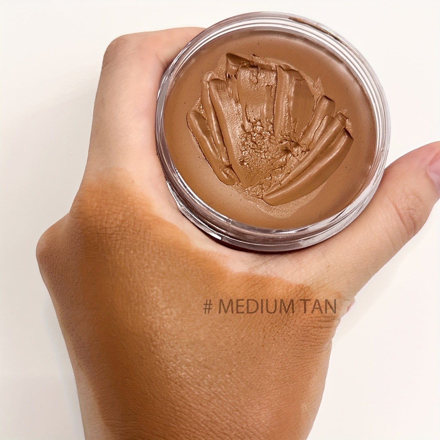 Matte Velvet Foundation Cream (for Medium to Dark), Nourishing Non-Caking Foundation-Full Coverage, Long Lasting Controls Oil & Waterproof, Pore-less, Smudge-proof, Not Easy to Remove, 0.7oz BIG Volume Flawless Cream Bronzer Makeup