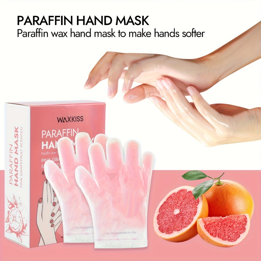 WAXKISS Paraffin Hand And Foot Mask Care Set, Lavender And Grapefruit Scent, Moisturizing Essence Is Non-greasy And Moisturizing, Suitable for Hand And Foot Care, Moisturizing And Lubricating, Keeping Skin Elastic And Soft, Small And Easy to Carry