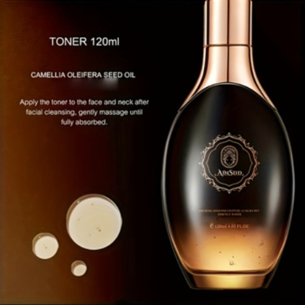 Ginseng Seed Luxury Skin Care 12pcs Set Helps Skin Maintain A Youthful Glow, Enhances Skin'S Natural Defense Moisturizes Skin To Reduce The Appearance Of Dry Lines, Makes Skin Look Smoother Alcohol-free, Christmas Gift Recommendations