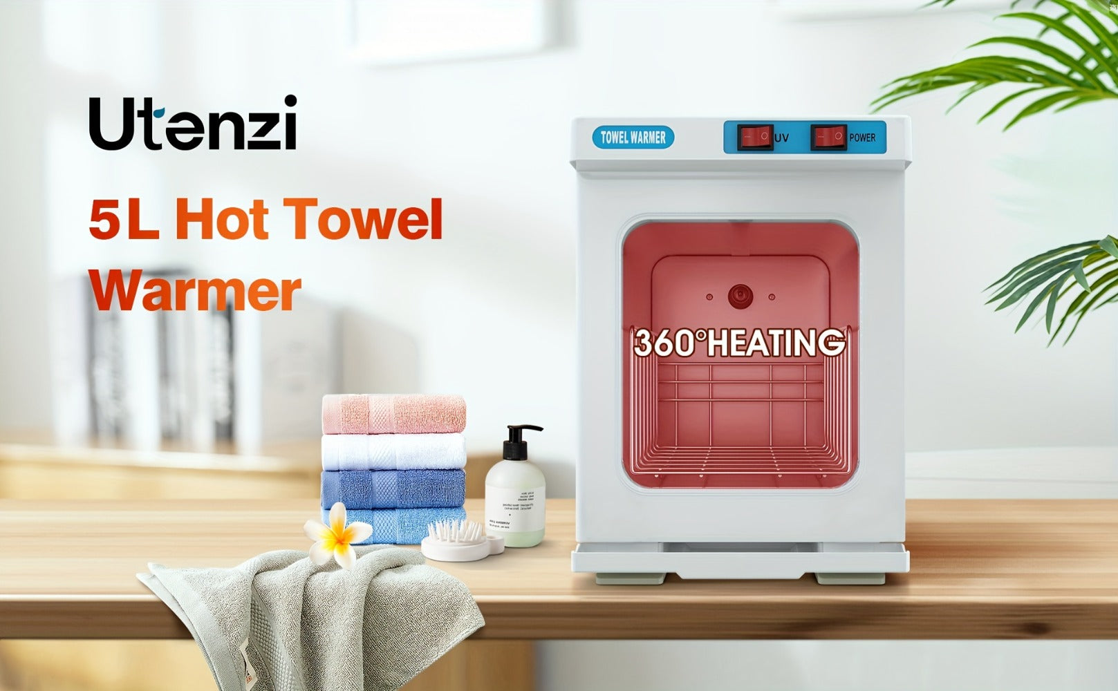 UV 1.32gal Hot Towel Warmer Freestanding Towel Warmer Cabinet, Professional Spa 2-in-1 Heater for Facials - Quick Heating Towel Cabinet for Salon, Barber, Esthetician, Gym, Home, Hotel