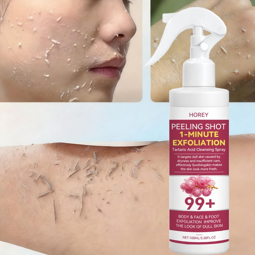 Body And Face Exfoliating Gel - Enriched with Grape And Malic Acid - Deeply Cleanses Skin, Removes Dead Skin Cells from Body And Face, Soothes Skin, Physically Exfoliates Through Gentle Scrubbing, Portable And Easy to Use