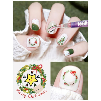 Nail Art Pen Set 12 Colors Quick Dry 3D Doodle Dot Stitching Nail Pens - DIY Nail Design Tools for Home & Salon Manicure Gift