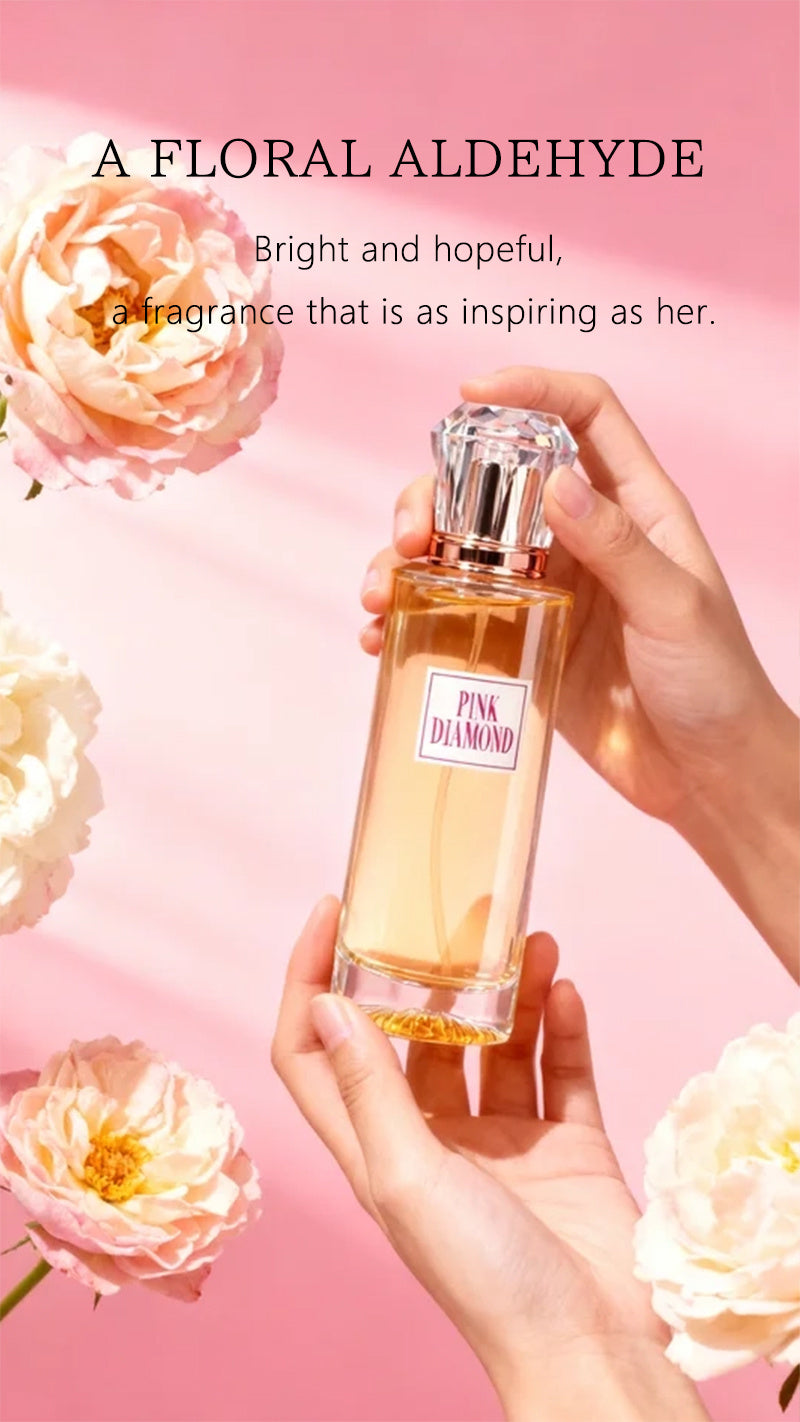 3.4oz PINK DIAMOND Lady's Eau De Parfuma Spray - Long-Lasting - with Aldehyde, Lily, Orange Flavor, Perfect for Daily Wear and Special Occasions